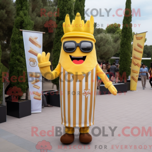 Gold French Fries mascot...
