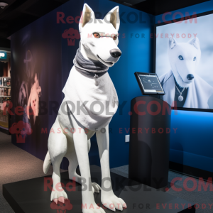 Hvid Dingo maskot kostume...