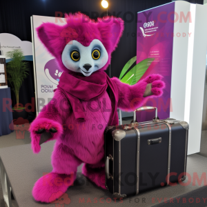 Magenta Lemur maskot...