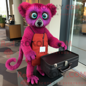 Magenta Lemur maskot...