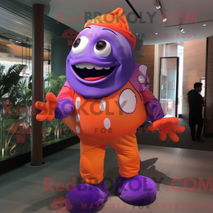 Purple Clown Fish maskot...