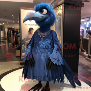Blue Crow-mascottekostuum...