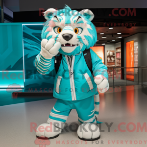 Turquoise Tiger mascot...