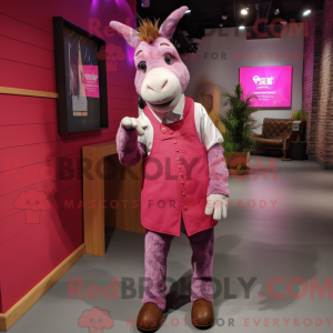 Magenta Donkey mascot...