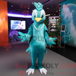 Teal Swan maskot kostume...