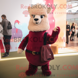 Maroon Alpaca mascot...