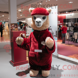 Maroon Alpaca mascotte...