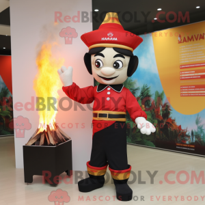 Fire Eater mascot costume...