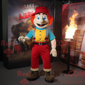 Fire Eater-maskotdraktfigur...