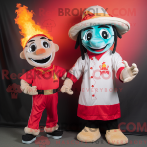 Fire Eater maskot kostume...