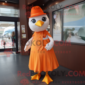 Orange Seagull mascot...