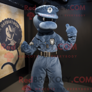 Navy Hydra mascot costume...