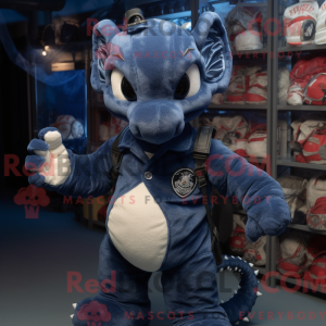 Navy Hydra mascot costume...