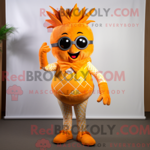 Orange aas maskot kostume...