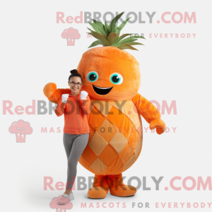 Orange aas maskot kostume...