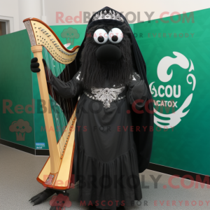 Black Celtic Harp mascot...