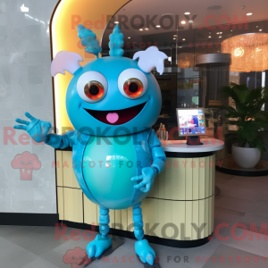 Cyan Crab Cakes mascot...