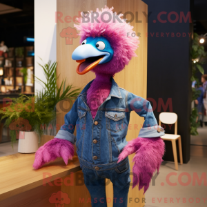 Magenta Ostrich mascot...