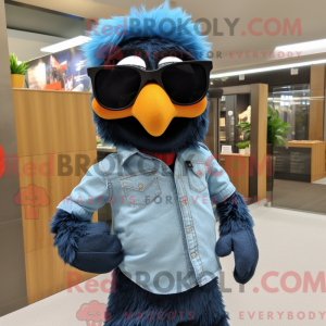 Sort Peacock maskot kostume...