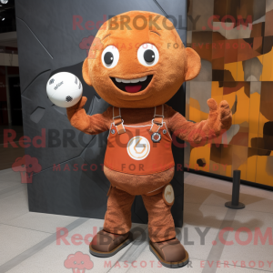Rust Volleyball Ball mascot...