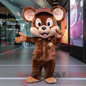 Brun mus maskot kostyme...