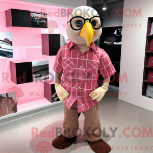 Pink Bald Eagle mascot...