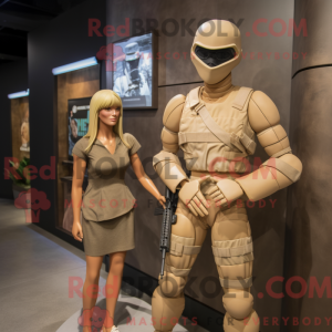 Tan Gi Joe maskotdraktfigur...