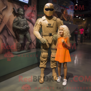 Tan Gi Joe maskotdraktfigur...