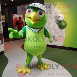 Lime Green Falcon maskot...