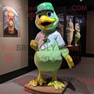 Lime Green Falcon maskot...