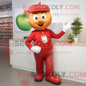 Rød æble maskot kostume...