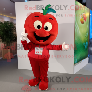 Red Apple mascot costume...