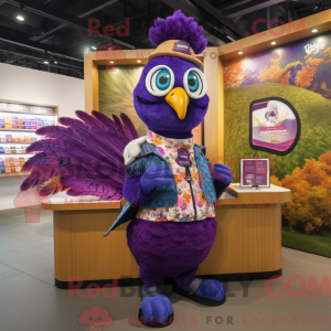 Purple Peacock mascot...