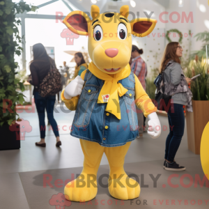 Gul Jersey Cow maskot...