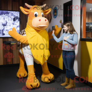 Gul Jersey Cow maskot...