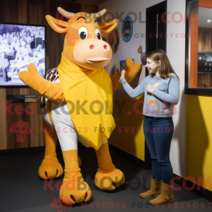 Yellow Jersey Cow mascot...