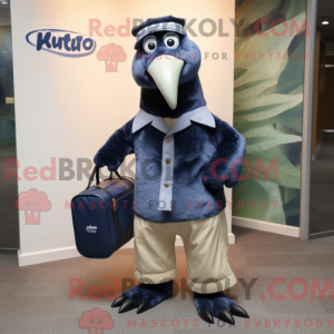 Navy Kiwi maskot kostume...