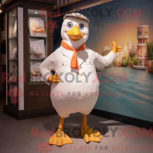 Peach Seagull mascot...