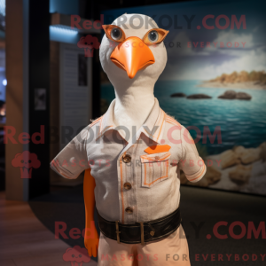 Peach Seagull maskot...