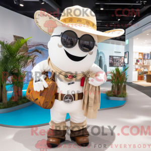 White Cowboy mascot costume...