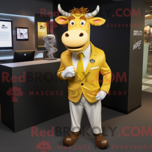 Gold Jersey Cow maskot...