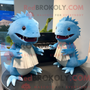 Sky Blue Axolotls mascot...