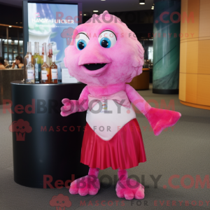 Pink Cod maskot kostume...