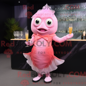 Pink Cod mascot costume...