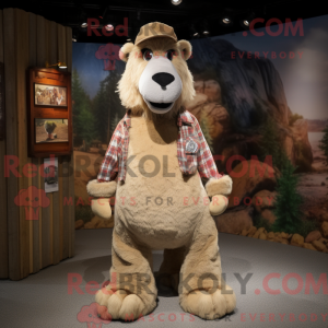 Tan Camel maskot kostume...