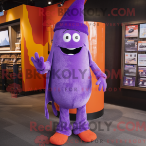 Purple Aglet mascot costume...