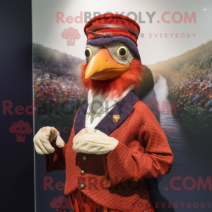 Red Pheasant mascot costume...