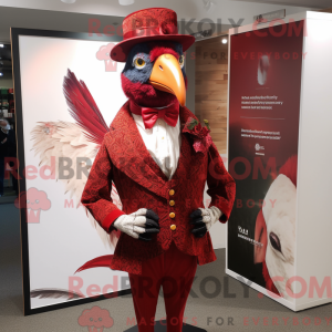 Red Pheasant mascot costume...