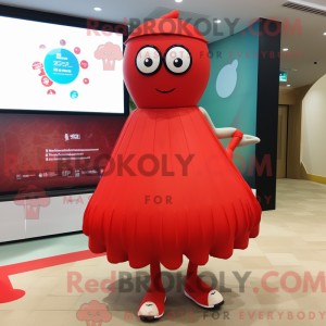 Red Aglet mascot costume...