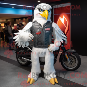 White Hawk mascot costume...